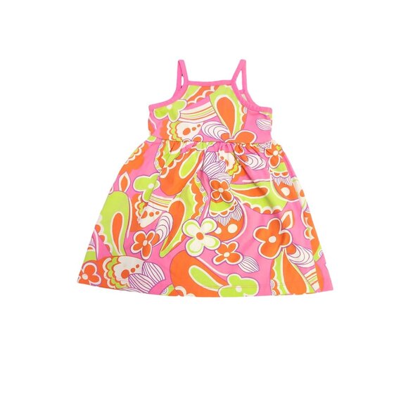 Hanna Andersson Girls 3T  Pink Floral Paisley Pullover Sun Dress 2155 - Picture 2 of 5